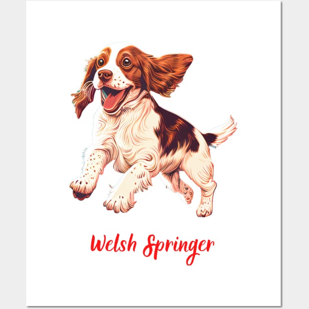 Welsh Springer Spaniel Wall Art by Schizarty